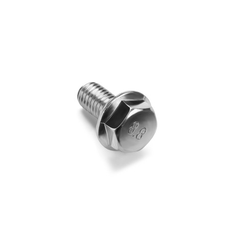 Skru M6 x 16 mm med tandskive, forzinket stål, selvlåsende - Adam Hall Hardware - 100 stykker