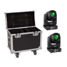 EUROLITE Set 2x LED TMH-B90 + Case with wheels