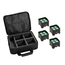 EUROLITE Set 4x AKKU Mini UP-4 QCL Spot MK2 + Soft bag