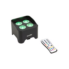 EUROLITE AKKU Mini UP-4 QCL Spot MK2, 4 x 4 Watt RGBW LED'er & IR Remote