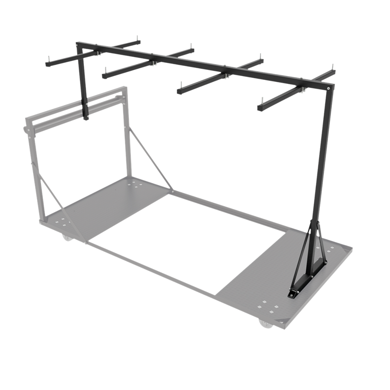 Showgear Guard Rail Holder for Mammoth Transport Trolley For up to 24x Mammoth Dex Guard Rails