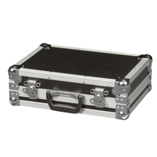 Flightcase kuffert med plukskum. Sort. 45 x 33 x 14,8 cm.