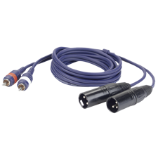 DAP FL26 - 2 RCA male L/R to 2 XLR/M 3P 1.5 m