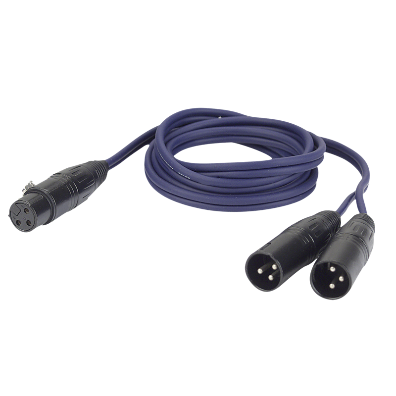 DAP FL39 - bal. XLR 3P, female to 2 x XLR 3P male 1.5 m