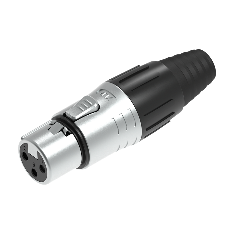 Seetronic XLR 3P Connector - female Silver contacts - nickel housing