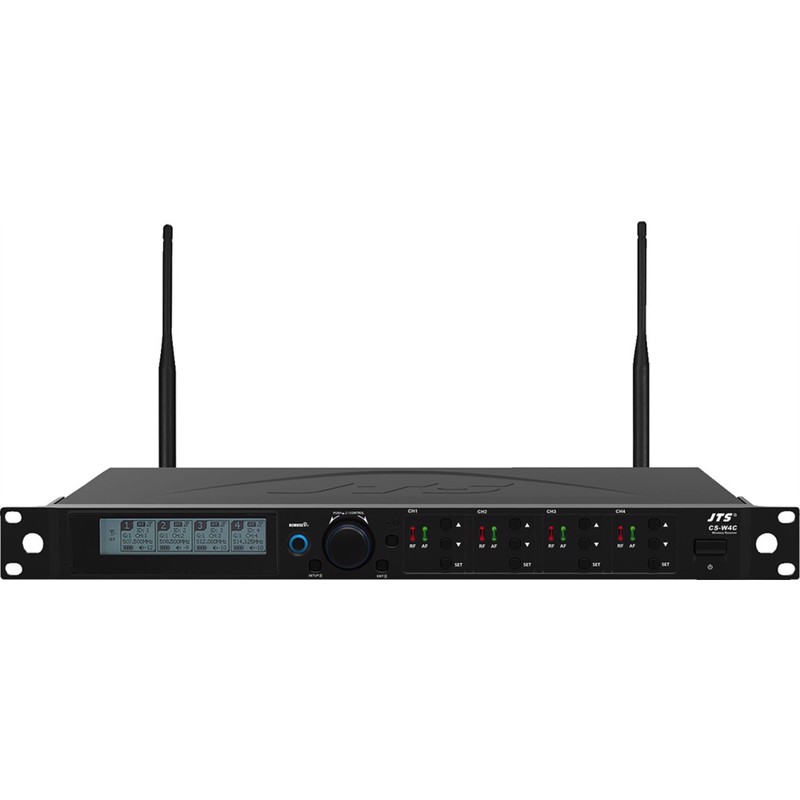 4-channel diversity UHF PLL wideband receiver for conference system - CS-W4C/5