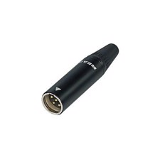 REAN Mini XLR stik 3-polet, sort hus