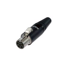 REAN Mini XLR fatning 5-pol, sort hus